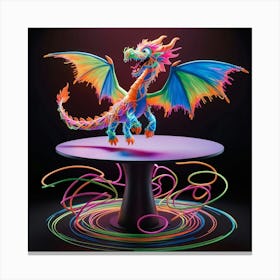 Neon Dragon 1 Canvas Print