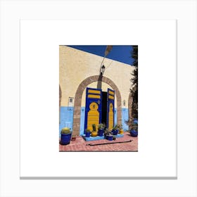 Blue And Yellow Door Canvas Print