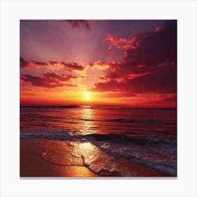 Sunset On The Beach 145 Canvas Print
