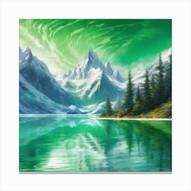 Green Mountain Lake Canvas Print