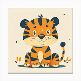 Charming Illustration Tiger 1 Canvas Print