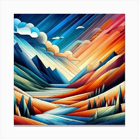 Abstract Landscape Painting 16 Canvas Print