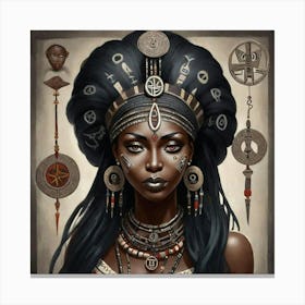Afro-American Woman Canvas Print