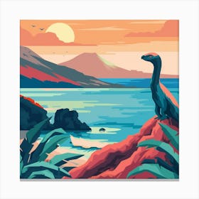 Dinosaur Painting Canvas Print