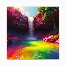 Rainbow Waterfall Canvas Print