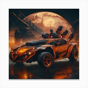 Pumpkin Car (Cyberpunk12) Canvas Print