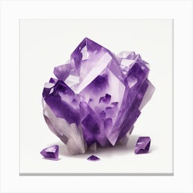 Dreamshaper V7 An Artistic Painting Of Amethyst With A White 0 Canvas Print