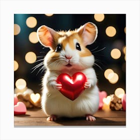 Valentines Hamster 4 Canvas Print