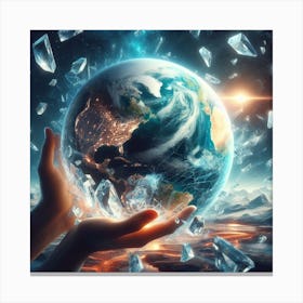 Earth With Diamonds Canvas Print