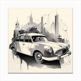 Old Skool Car Canvas Print