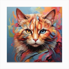 Cat With Blue Eyes Canvas Print