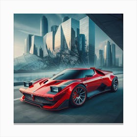 Futuristic Sports Car Canvas Print