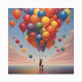 Rainbow Balloons 3 Canvas Print