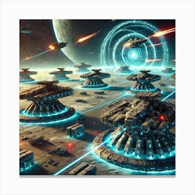 Asterian Nebula Sentinels Anti Space Canvas Print