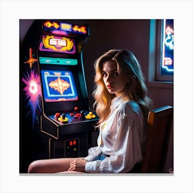 Video Game Girl Canvas Print