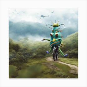 Bug On A Bike Canvas Print