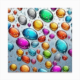 Colorful Water Drops 1 Canvas Print