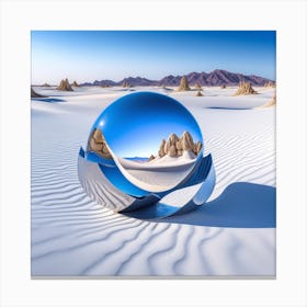 Sphere In The Desert 8 Canvas Print