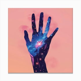 Galaxy Hand Canvas Print