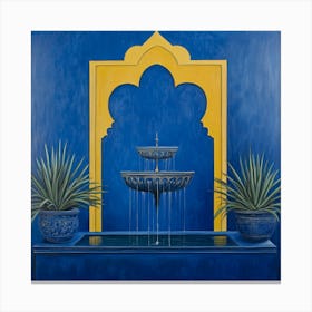 Fountain In Morocco Art Canvas Print