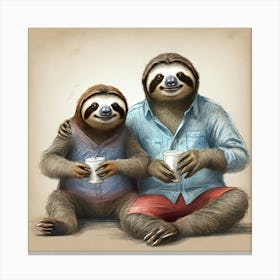 Two Sloths 1 Canvas Print