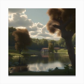 Lake In The Woods 12 Canvas Print