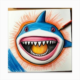 Shark Drawing 1 Canvas Print