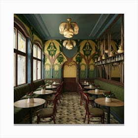 Cafe Interior 1 Canvas Print