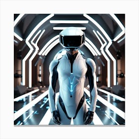 Futuristic Man In Futuristic Suit 12 Canvas Print