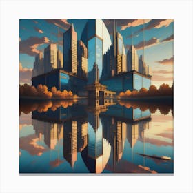 City Reflections Canvas Print
