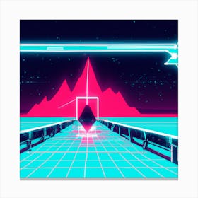 Neon Scene Canvas Print