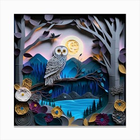 Owl In The Woods 1 Canvas Print