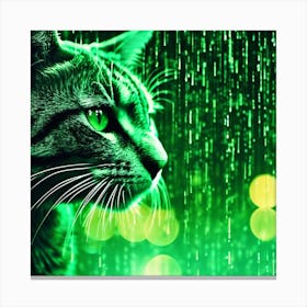 matrix cat Canvas Print