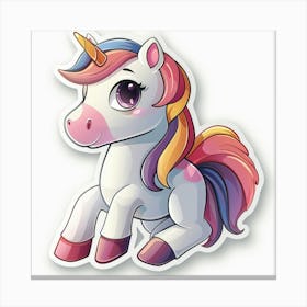 Unicorn Sticker 60 Canvas Print