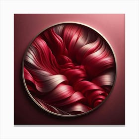 Abstract - Abstract Painting / red Silk hair Canvas Print