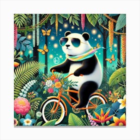 Panda’s Glow Ride Canvas Print