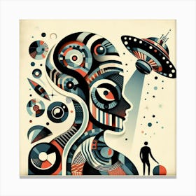 Aliens And Spaceships 1 Canvas Print
