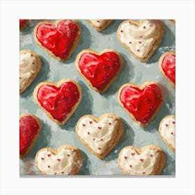 Heart Cookies Canvas Print