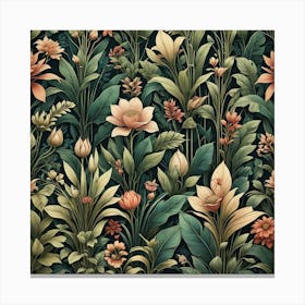 Floral Wallpaper 4 Canvas Print