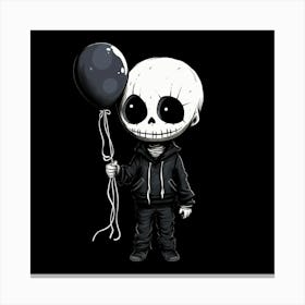 Nightmare Before Christmas Skeleton Canvas Print