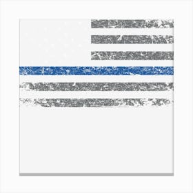 Thin Blue Line Flag Canvas Print