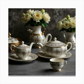 Tea Set 2 Canvas Print