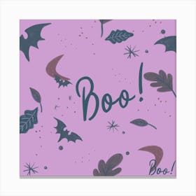Washed Out Lilac Batty Boo Canvas Print