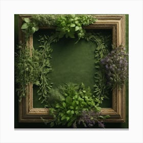 Frame With Herbs 1 Canvas Print