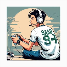 Video Game Player Canvas Print