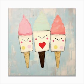 Ice Cream Cones 1 Canvas Print