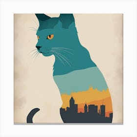 City Cat Canvas Print