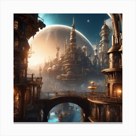 Cyberpunk City Canvas Print