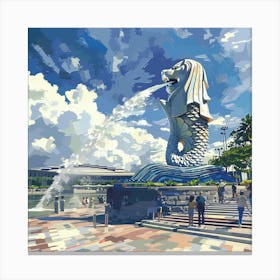 Singapore'S Merlion Canvas Print