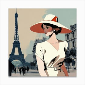 French woman in Paris 2 Canvas Print